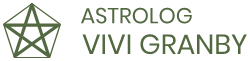 Astrolog Vivi Granby´s navnelogo med pentagon og stjerne